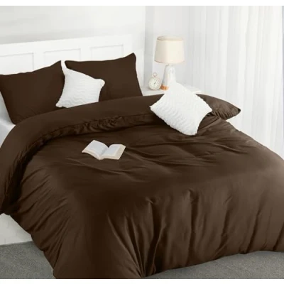 Obrázek Utopia Bedding Ložní prádlo sada 200 x povlečení z mikrovlákna cm + 2 povlaky na polštář 50 75 hnědé