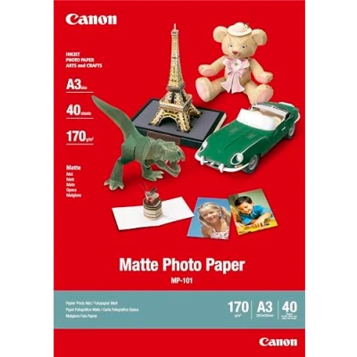 Obrázek Canon Fotopapír MP 101 matná bílá (DIN A3 40 listů) pro inkoustové tiskárny PIXMA tiskárna (170 g/m²)