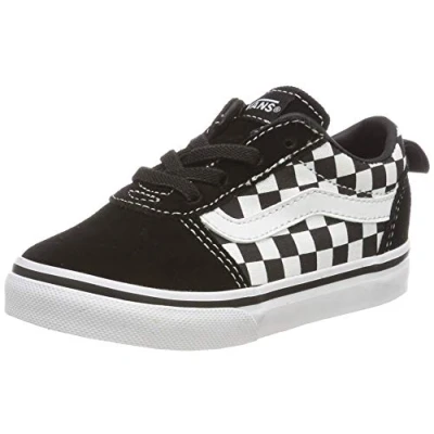 Obrázek Vans Unisex Baby Ward Slip on Canvas Sneaker, Schwarz ((Checkers) Black/True White Pvc), 22 EU