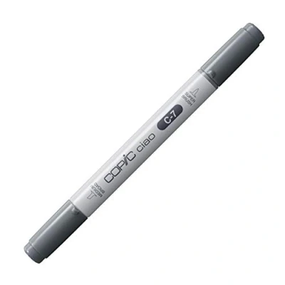 Obrázek COPIC Ciao Marker typ C 7, cool gray No. univerzální popisovač rozložení, na bázi alkoholu, se středně širokým a štětcovým hrotem