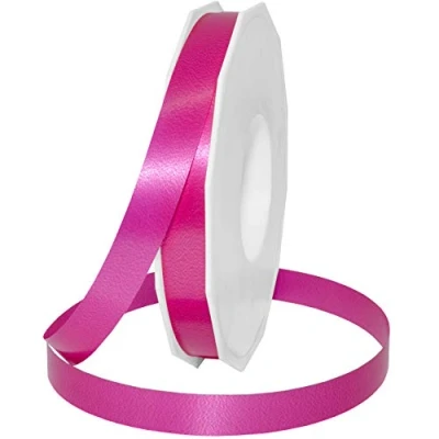 Obrázek C.E. PATTBERG Geschenkband magenta, 91 Meter Ringelband 15 mm zum Basteln, Dekorieren &amp; Verpacken von Geschenken zu jedem Anlass