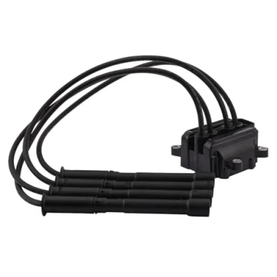 Obrázek HELLA 5DA 358 000 581 zapalovací cívka 12V 4pólová vč. vedení zapalování/blokové cívky šroubovaná