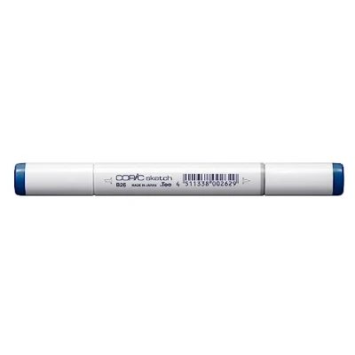 Obrázek COPIC Sketch Marker typ B 26, kobaltově modrá, profesionální popisovač štětců, se super bush špičkou a středním hrotem