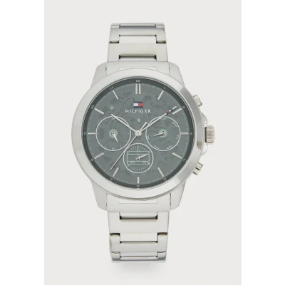 Obrázek Tommy Hilfiger Henry Hodinky silvercoloured/green, Muži, Velikost: One Size, Silver coloured/green