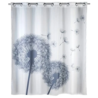 Obrázek Wenko 22493100 sprchovy zaves Astera Flex, antibakterialni, voduodpudiva, omyvatelna, odolna vuci plisnim s integrovanym zavesnym zarizenim, 100% polyester, 180 x 200 cm, bila