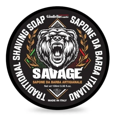 Obrázek THE GOODFELLAS&#039; SMILE Savage tradiční mýdlo na holení Made in Italy, 100 g