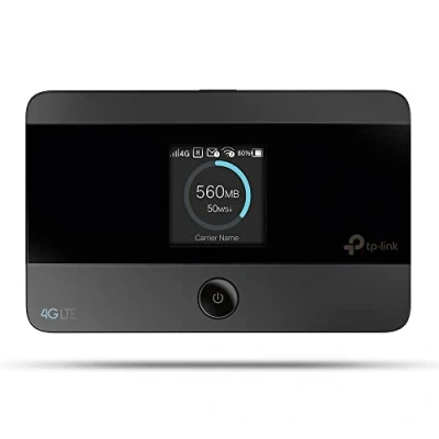 Obrázek TP Link M7350 mobilní Wi Fi router (4G/LTEm stahování až 150Mbit/s / nahrávání 50Mbit/s, Hotspot, Cat4, 2000mAh baterie, LCD displej, kompatibilní se všemi evropskými SIM kartami), černý