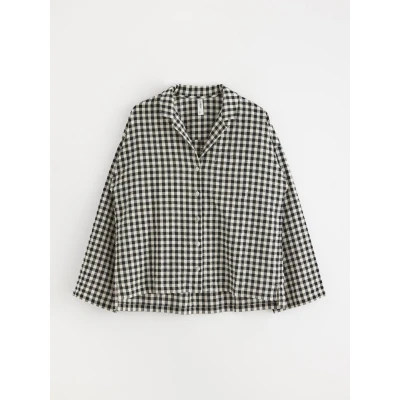 Obrázek Lindex Pyjama Seersucker Pyžamový top, Ženy, Velikost: XS, Black
