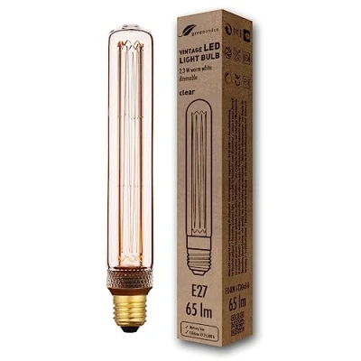 Obrázek greenandco stmívatelná LED žárovka Vintage Design pro osvětlení nálady E27 T30 čirá 2,3 W 65 lm 1800 K extra teplá bílá 320 230 V bez mihotání Edison