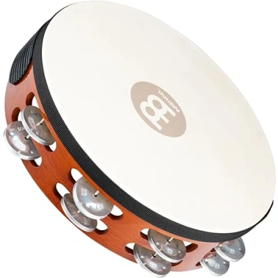 Obrázek Meinl Percussion Taha pro od Headed Wood Tambourine s hliníkovou Seřazeni (1 řady), 25,40 cm (10 palců) průměr