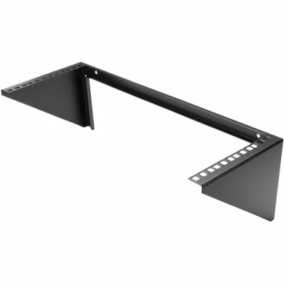 Obrázek StarTech.com 4HE vertikální montáž na stěnu rack 19 palcový ocelový stojan pro síť/server/patch panely max. nosnost 56 kg montážní příslušenství vč. černý (RK419WALLV)