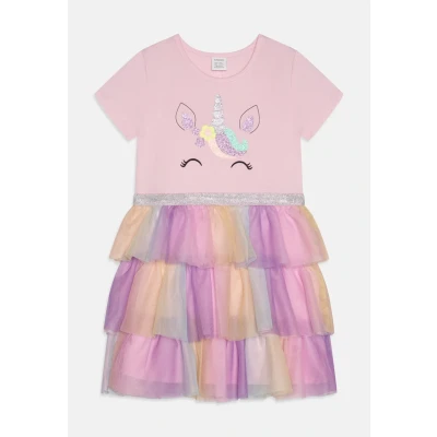 Obrázek Lindex Dress Unicorn FACE Skirt Žerzejové šaty pro děti, Velikost: 92, Light pink
