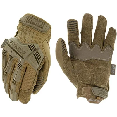 Obrázek Mechanix Wear: M Pact Tactical Gloves s bezpečným uchycením, bezpečnostní rukavice pro muže dotykovým displejem, pracovní ochranou proti nárazu a tlumením vibrací (hnědá, malá)