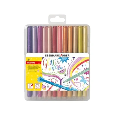 Obrázek Eberhard Faber 551024 sada třpytivých fixů, 24 pastelových tužek