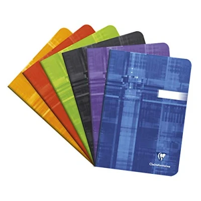 Obrázek Clairefontaine 63686C sešit (DIN A5, linkovaný, 90 g, 48 listů) 1 kus, barevně tříděný