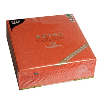 Obrázek Papstar, 50 ubrousků &quot;ROYAL Collection&quot; 1/4 skládací 40 cm x nektarine &quot;Casali&quot;, #84878