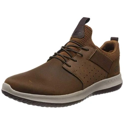 Obrázek Skechers Delson Axton Polobotky, Muži, Velikost: 48.5, Dark brown boty