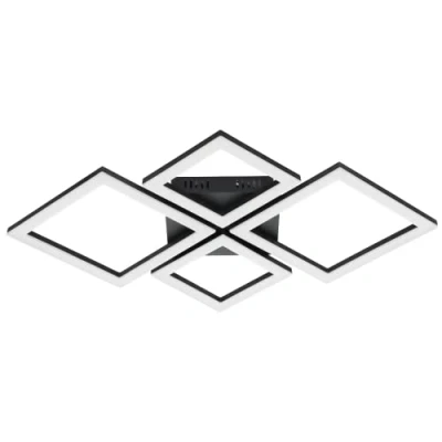 Obrázek EGLO connect.z Smart Home LED stropní svítidlo Paranday Z, ZigBee, App a hlasové ovládání Alexa, barva světla nastavitelná (teplá bílá studená bílá), stmívatelná, černá bílá, 47 x 43