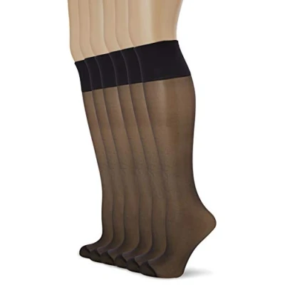 Obrázek Dim Kniestrümpfe Beauty Resist Damen x6, Black, One Size