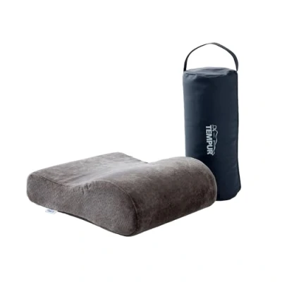 Obrázek TEMPUR cestovní polštář Memory Foam, ergonomický pod šíji vč. tašky, antracit, velikost 25 x 31 10/7 cm