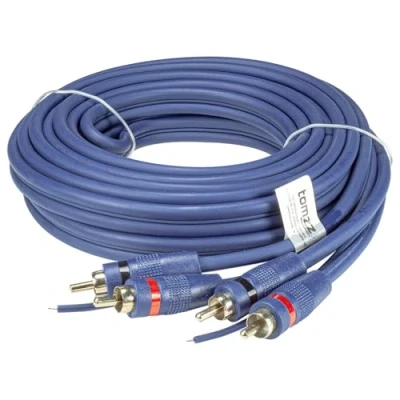 Obrázek tomzz Audio 5500 001 Profi RCA CA kabel 5 m, 2násobně stíněný, modrý, s dálkovým vedením