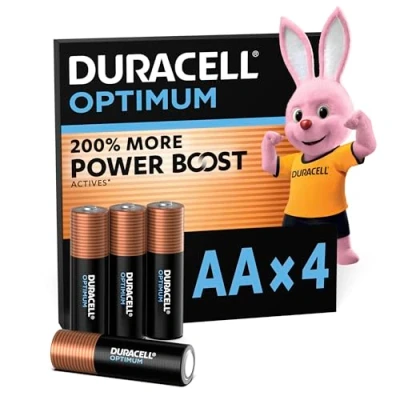 Obrázek Duracell Optimum baterií AA, 4 kusy, až o 200 % dodatečná životnost nebo extra výkon