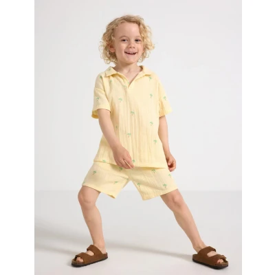 Obrázek Lindex Gauze Šortky pro děti, Velikost: 92, Light dusty yellow