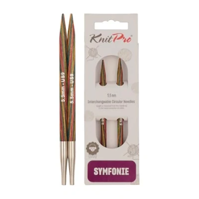 Obrázek KnitPro 20421 vyměnitelná jehlice Symfonie dřevo krátká, 5,50 mm