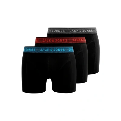 Obrázek Jack &amp; Jones Junior Jacwaistband JR 3 PACK Boxerky pro děti, Velikost: 128, Asphalt/hawaiian ocean/fiery red