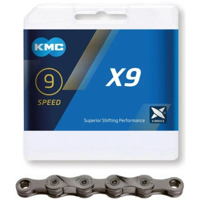 Obrázek KMC X9 balený 114 článků šedá (9s) Řětez