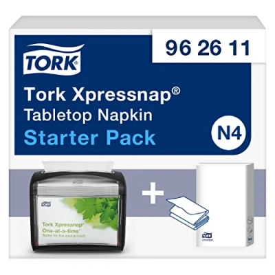 Obrázek Tork Stolní dávkovač Xpressnap Starter Pack černá N4, řada Signature 16,9 cm x 14,1 20 cm, 962611, střední