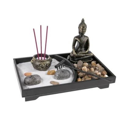 Obrázek Lachineuse Garten Zen Buddha, Noir Dominant, 23x15x10cm