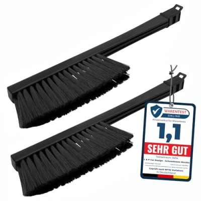 Obrázek [ 2 kusy] metlička na auto smeták zima Murska sníh smetáček šetrný k laku kartáč (2x L&amp;P A059 černý limitovaná edice)
