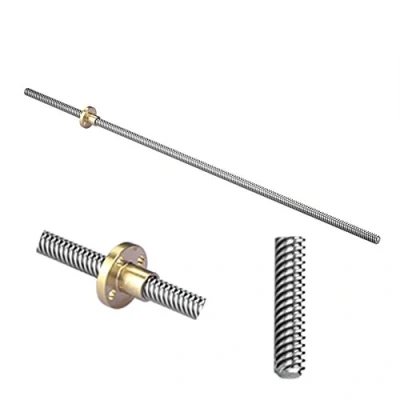 Obrázek S SIENOC 200 mm 3D tiskárna T8 závitové vřeteno tyč lineární kolejnice tyčová hřídel vodící + měděná matice (typ 1, 1 sada, mm)