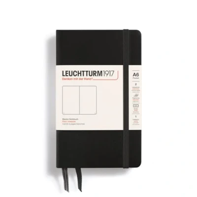 Obrázek LEUCHTTURM1917 317257 poznámkový blok Pocket (A6), tvrdé desky, 187 očíslovaných stran, černý, prázdný