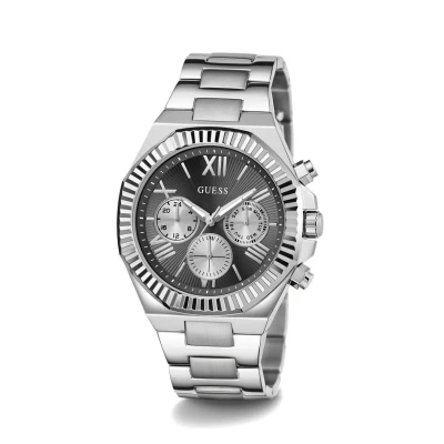 Obrázek Guess Equity Hodinky se stopkami, Muži, Velikost: One Size, Silver tone