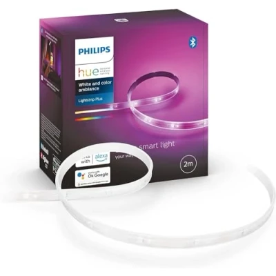 Obrázek LED pásek Philips Hue Lightstrip Plus v4 [2 m] White and Colour Ambiance Smart sada s Bluetooth, funguje hlasovými asistenty Alexa, Google Assistant a Apple HomeKit