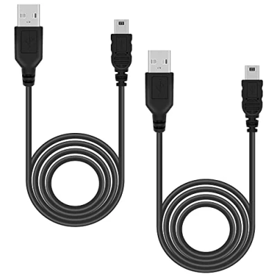 Obrázek Mcbazel PS3 nabíjecí kabel 2 ks 1M Controller datový Mini USB pro Sony / Slim/Dualshock 3