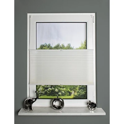 Obrázek Home fashion Plisovaná roleta UP&amp;DOWN, látka, bílá, 130 x 90 cm