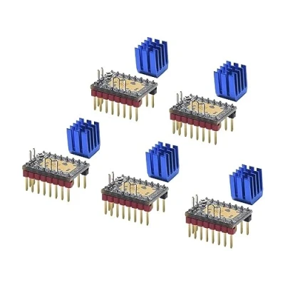 Obrázek BIGTREETECH TMC2209 V1. 3 ovladač krokového motoru UART, Step/DIR Modus Ultra Silent Stepsticks s chladičem pro SKR 4 Turbo/SKR 3, Octopus/Manta M4P/M5P/M8P MKS Gen L 3D tiskárna základní deska 5
