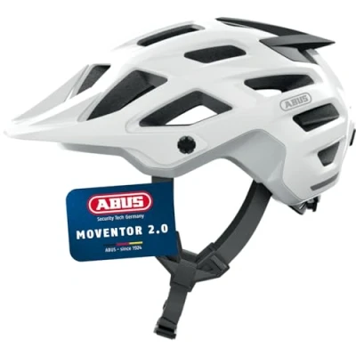 Obrázek ABUS helma MTB Moventor 2.0 komfortní cyklistická přilba pro terén All Mountain dámy a pány bílá matná, L
