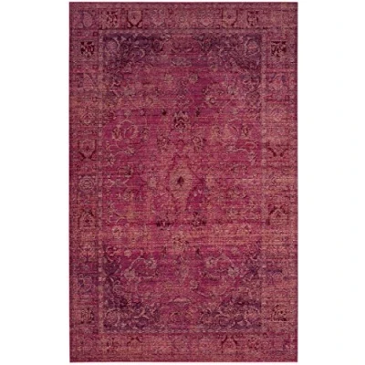 Obrázek SAFAVIEH Boho Teppich für Wohnzimmer, Esszimmer, Schlafzimmer Valencia Collection, Kurzer Flor, Rot und Rot, 152 X 244 cm