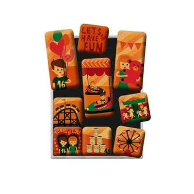 Obrázek Nostalgic Art Retro magnety na lednici, 9 kusů, Let&#039;s Have Fun nápad dárek pro fanoušky nostalgie, sada magnetů magnetickou tabuli, vintage design
