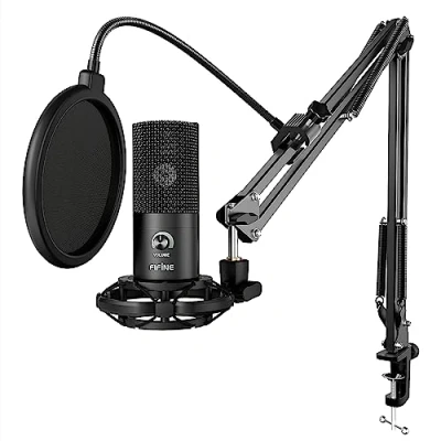 Obrázek FIFINE Streamovací mikrofon PC s ramenem, USB PS4 PS5 MAC, pop filtr, Shock Mount, pro herní podcast Studio