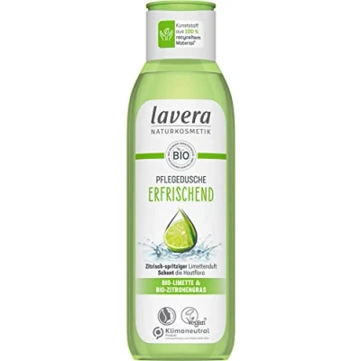 Obrázek lavera sprchový gel osvěžující bio limetka a citronová tráva přírodní kosmetika veganský pH neutrální čistí obzvlášť jemně 1 x 250 ml