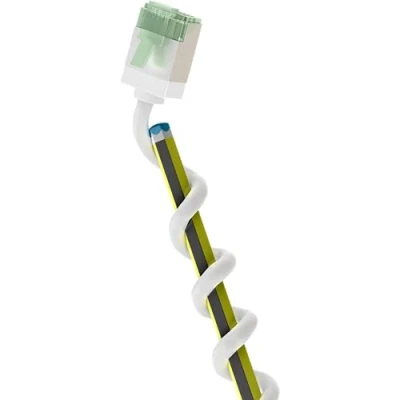 Obrázek goobay 74359 CAT 8. 1 propojovací kabel slim/ultra flexibilní RJ45 síťový U/FTP CU, OFC/tenký Ethernet LAN s krátkými konektory / 40 Gbit/s, 2000 MHz LSZH, ochrana proti