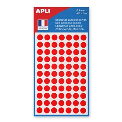 Obrázek agipa 111833 Markierungspunkte, Durchmesser: 8 mm, rund, rot