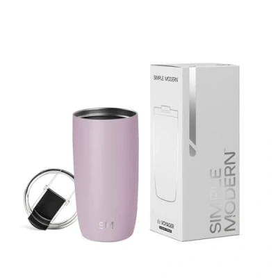 Obrázek Simple Modern Termohrnek hrnek na kávu s sebou se sklápěcím víčkem Izolovaný z ušlechtilé oceli Dárky pro ženy a muže Voyager 470 ml Lavender Mist