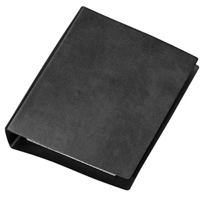 Obrázek VELOFLEX 1164280 kapesní kroužkový pořadač Special DIN A6 kožené jištění, 4kruhová mechanika 13 mm, černá, 1 kus