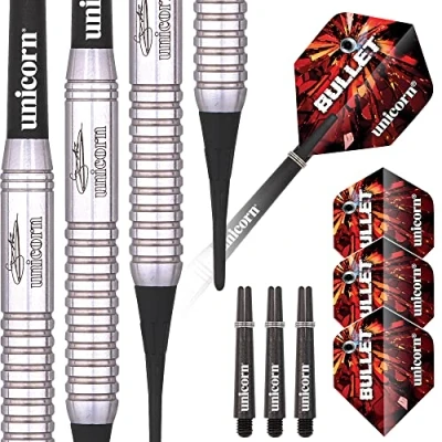 Obrázek Unicorn Bullet Gary Anderson Soft Dart, Edelstahl, Silber, 17g